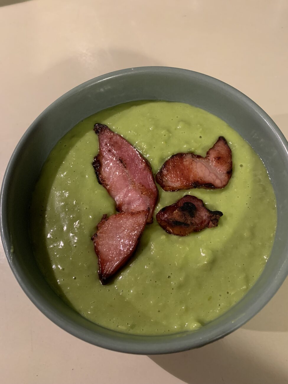 Velouté petits pois pommes de terre